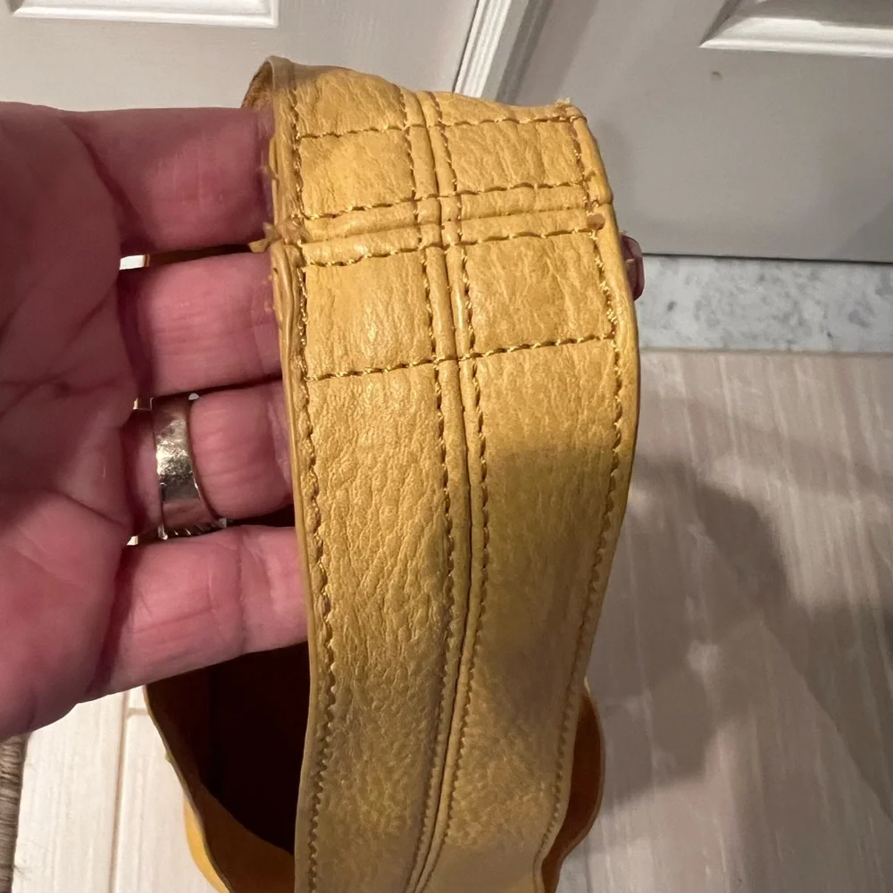 Mustard Yellow Vegan Leather Tote Bag
